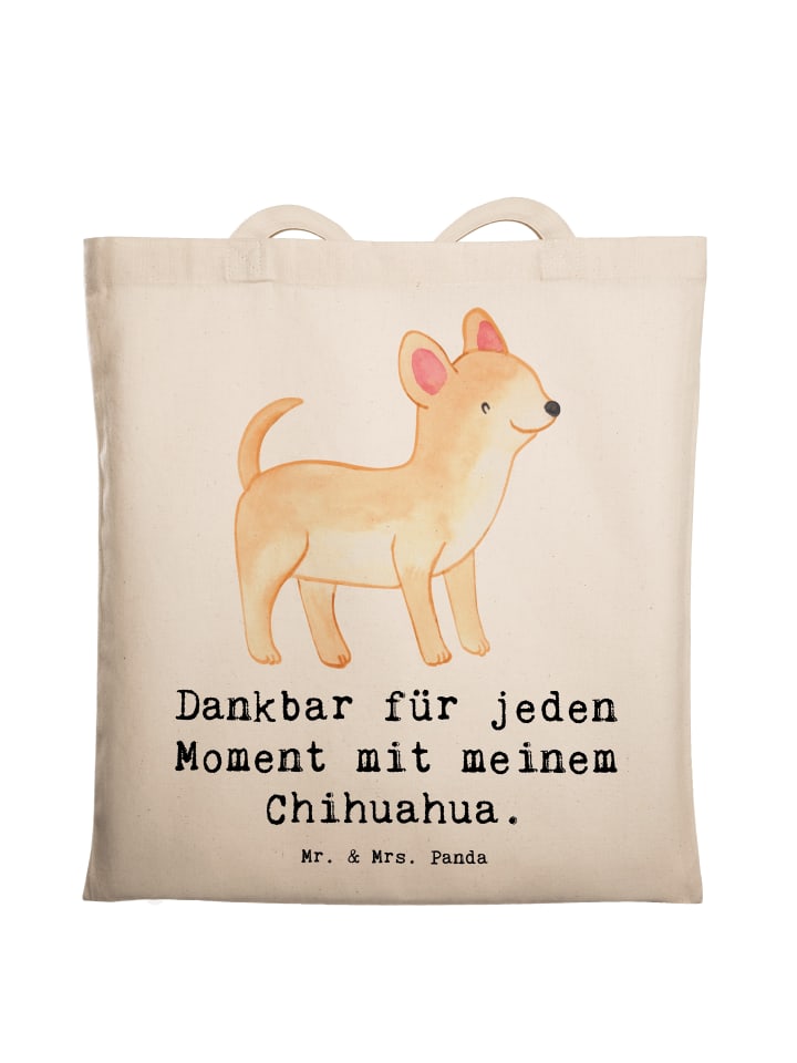 Tasche Chihuahua Moment mit Spruch in Creme