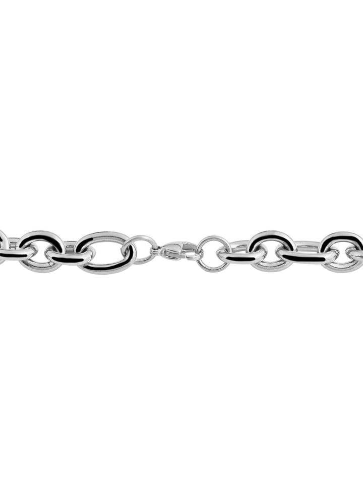 Damen Halskette – Ankerkette aus Edelstahl 45 cm in silber