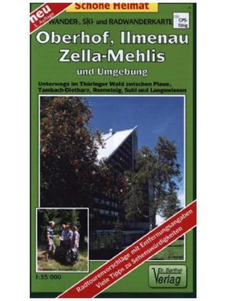 Landkarte/Globus - Wander-, Ski- und Radwanderkarte Oberhof, Ilmenau, Zella-Meh