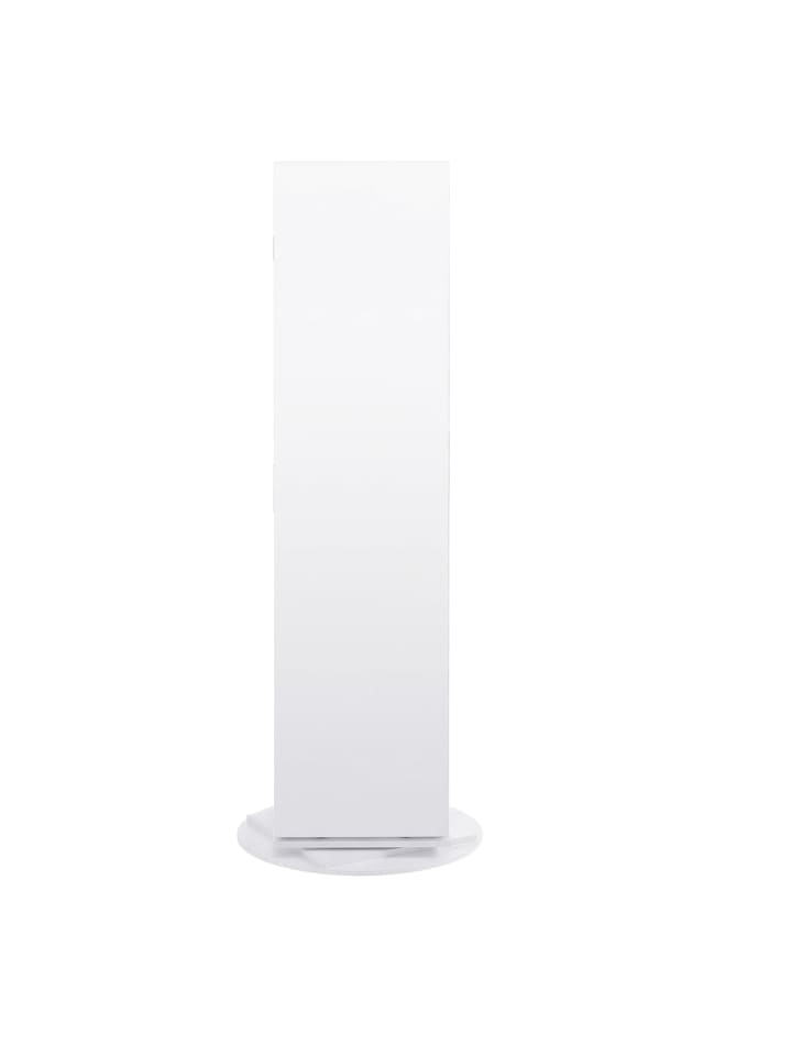 Schmuckschrank in Weiß-Schwarz - (B)54.5 x (H)162 x (T)54.5 cm