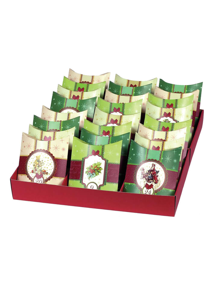 Adventskalender zum Befüllen - 24 Kissenverpackungen in Bunt