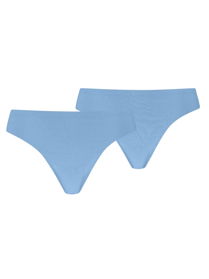 2er Pack Invisible Ultra Soft Cotton Strings in Hellblau