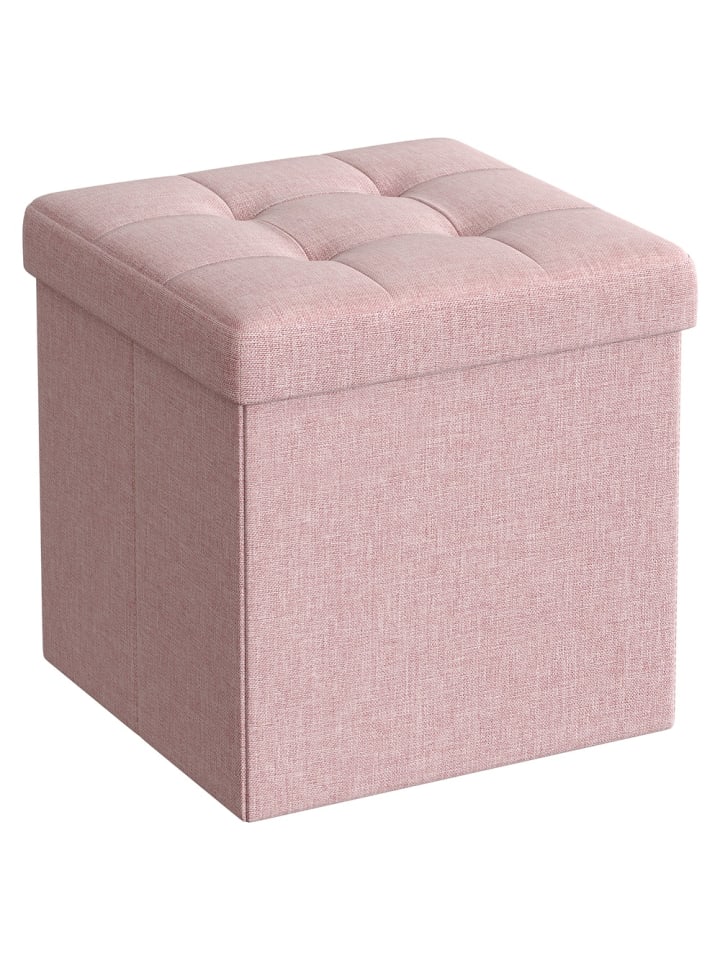 Sitzhocker Minota in Pastellrosa - (B)30 x (H)30 x (T)30 cm
