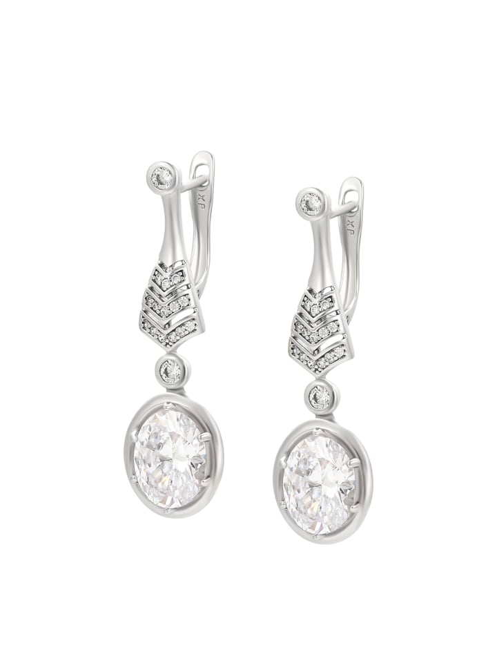 Women Earrings in Silver White