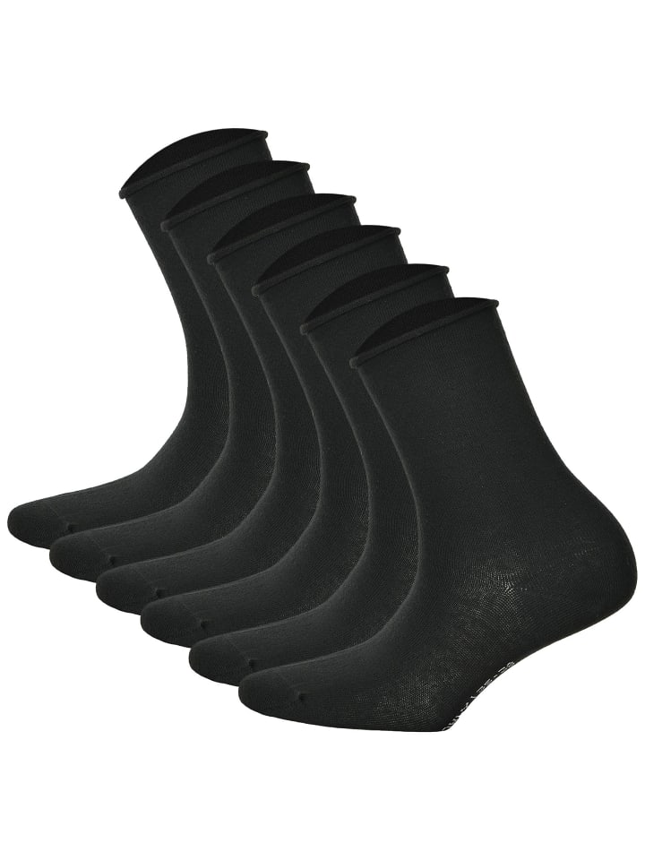 Socken 6er Pack in Schwarz