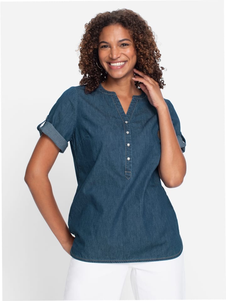 Jeans-Tunika in blue-bleached