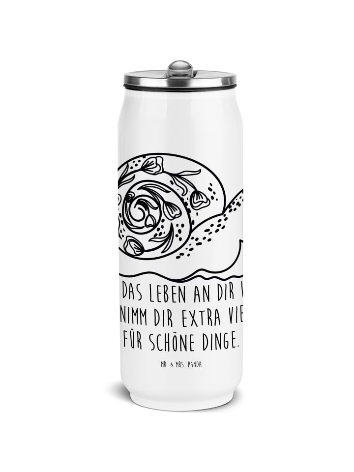 Trinkflasche Schnecke Sir mit Spruch in Weiß