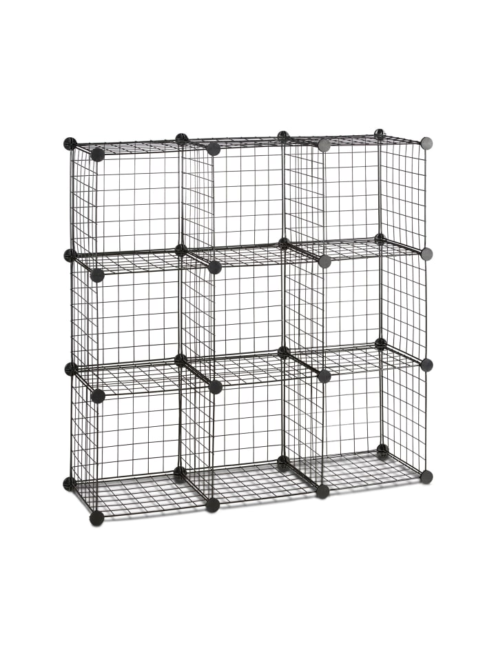 Steckregal in Schwarz - (B)110 x (H)110 x (T)36,5 cm