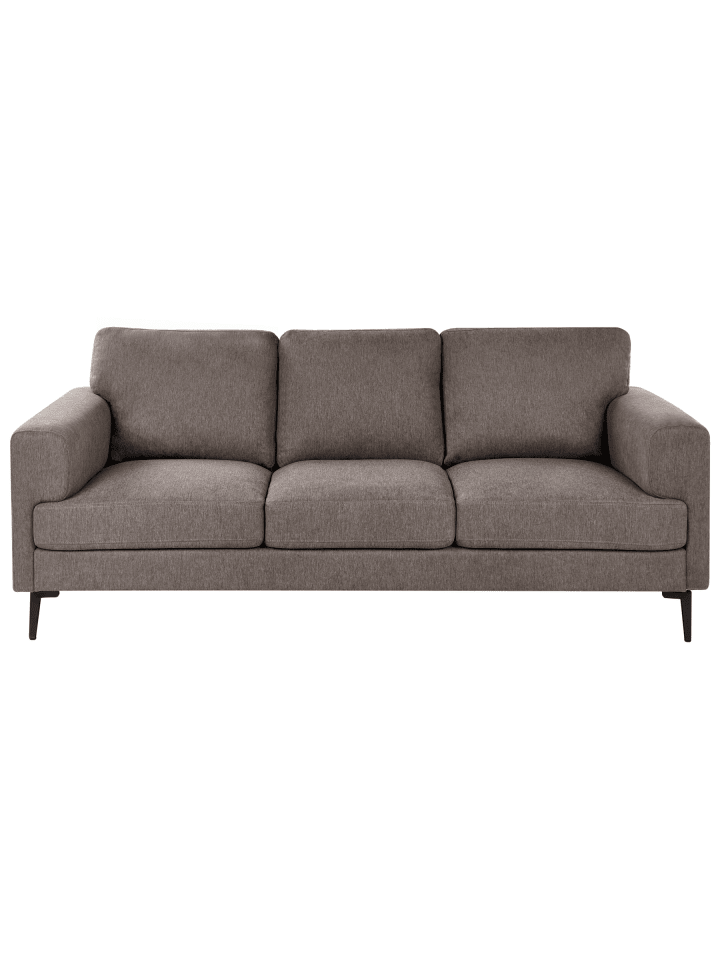 3-Sitzer Sofa LOUSTO in Braun/Schwarz - (W) 213 x (H) 85 x (L) 65 cm