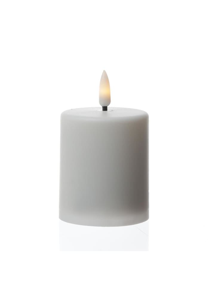 LED Mini Kerze Grabkerze für Laternen Timer Sensor H: 10cm in weiß