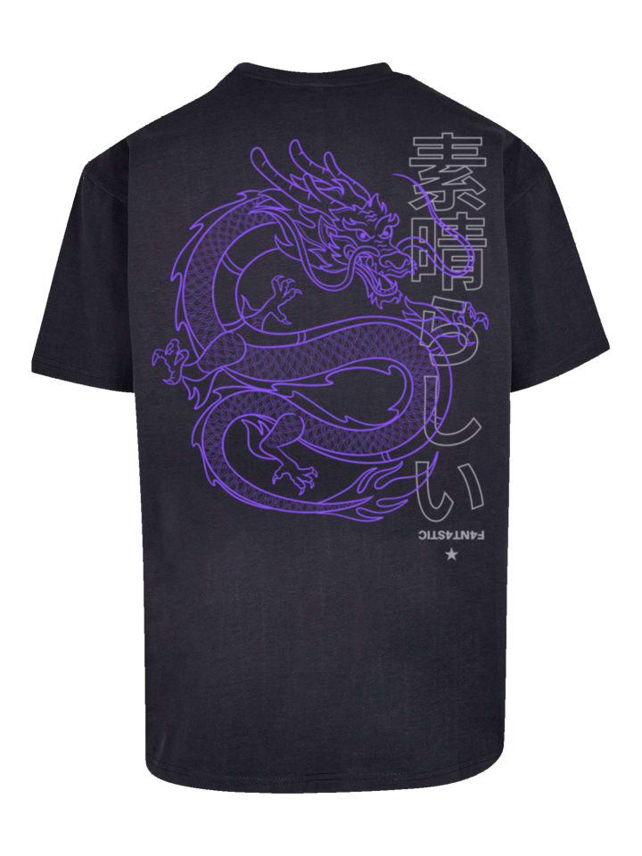 kaufen Oversized Japan | Drache PLUS marineblau T-Shirt Dragon günstig F4NT4STIC SIZE limango in