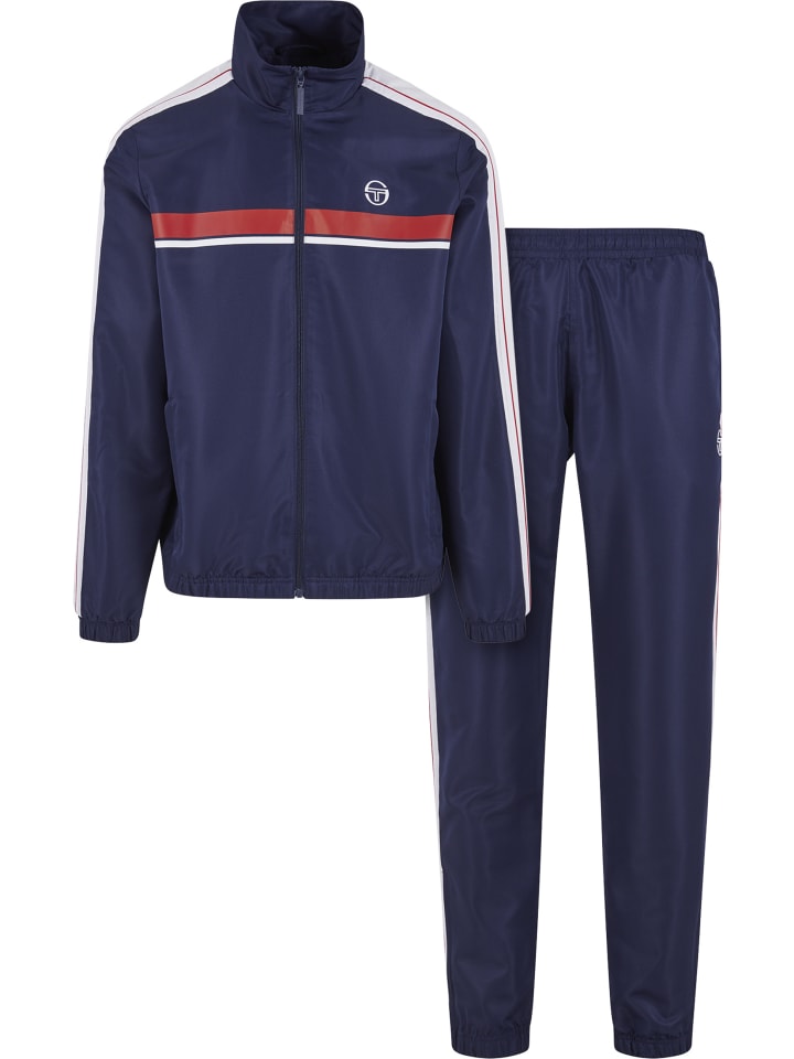 Full Tracksuit in navy/tango red