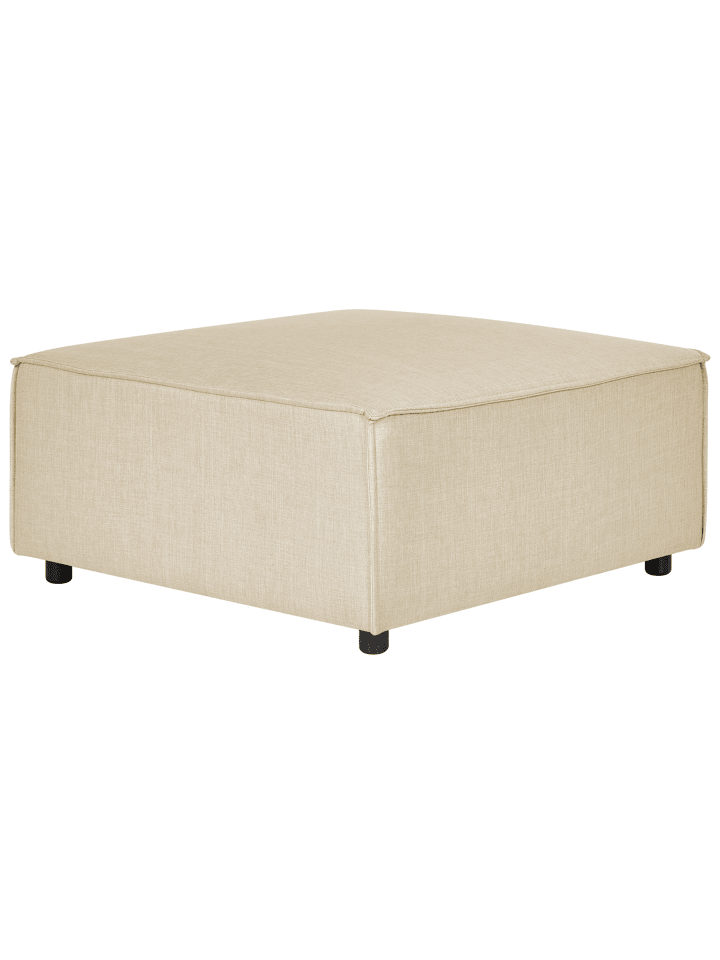 Ottomane APRICA in Beige/Schwarz - (W) 88 x (H) 43 x (L) 88 cm