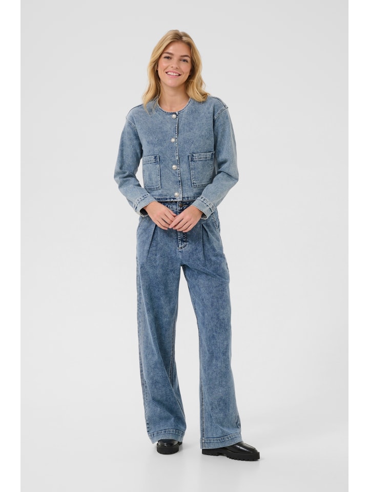 Jacke KAdoriana Baggy fit in Washed Blue Denim