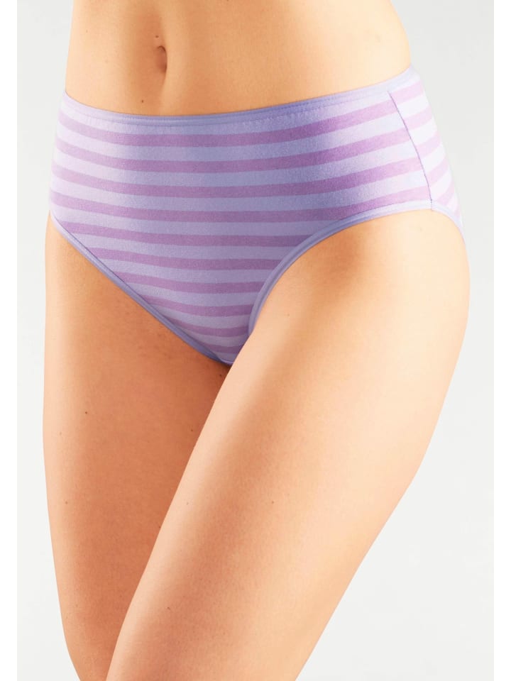 Jazz-Pants Slips in gestreift-lila, gelb, grün, orange, rosa