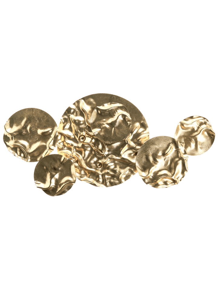 Wandobjekt CALRY in Gold - (W) 84 x (H) 43 x (L) 5 cm Vertikal