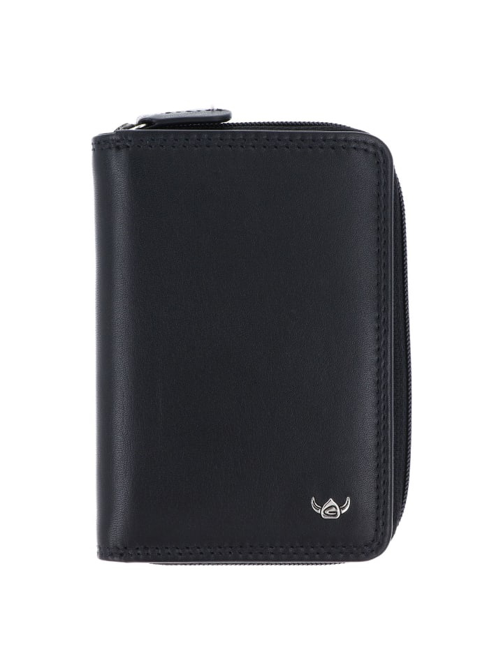 Polo Geldbörse RFID Schutz Leder 11.5 cm schwarz