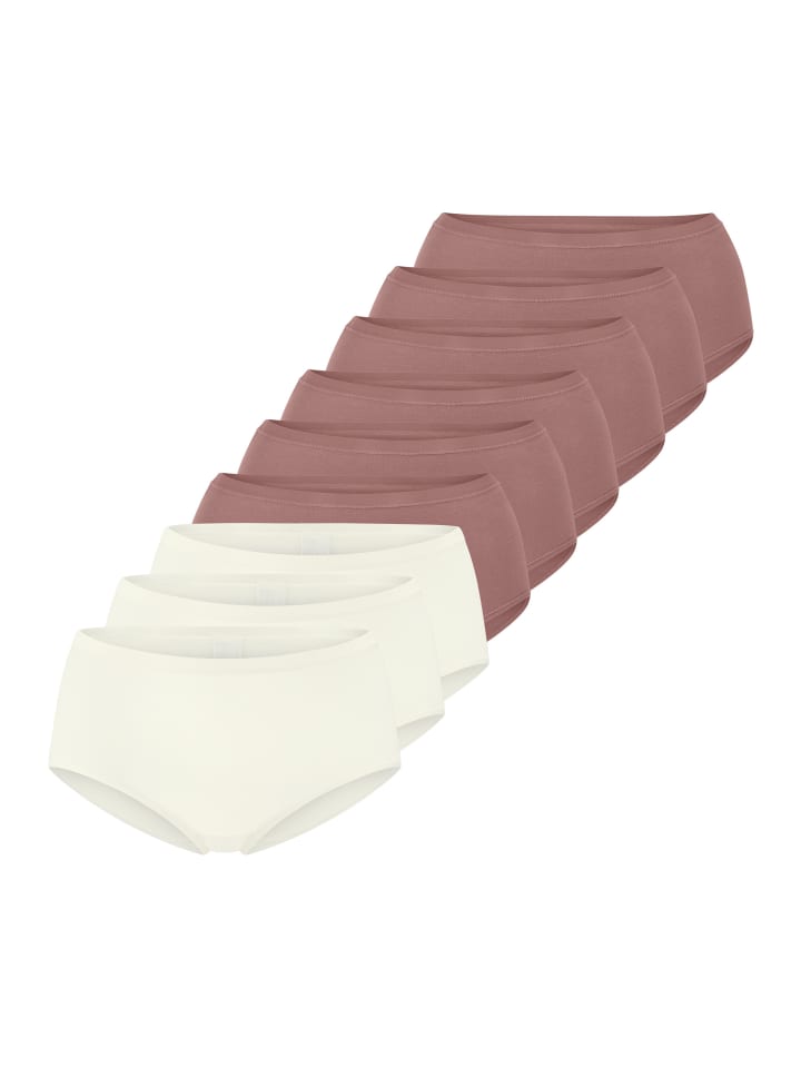 High Waist Panty GO Daily Cotton in Braun / weiß