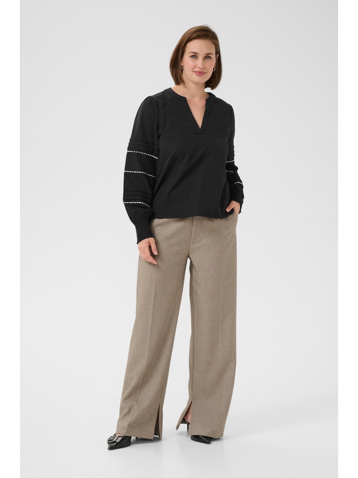 Bluse langarm KAapril Regular fit in Black Deep