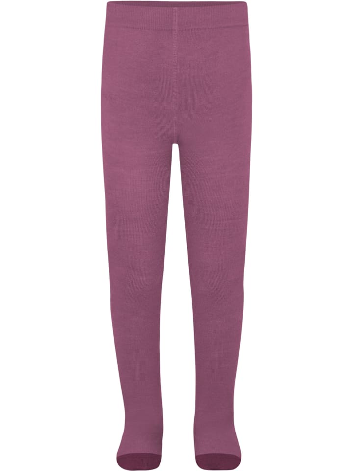Kinder Merino Strumpfhose mit Noppen Muri in Bordeaux