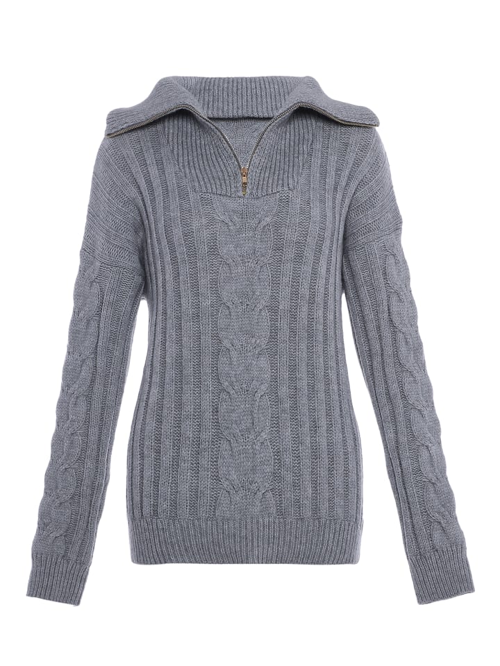 Women Sweater in Hellgrau Melange
