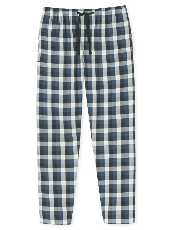 Pyjamahose Mix Relax in Blau, weiß
