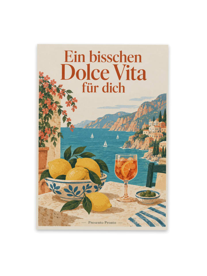Grußkarte Zitrone sonnenverwöhnt Design mit Spruch in Weiß