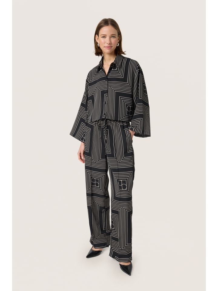 Casual Hose SLTopaz Casual fit in Black w Oatmeal Monogram