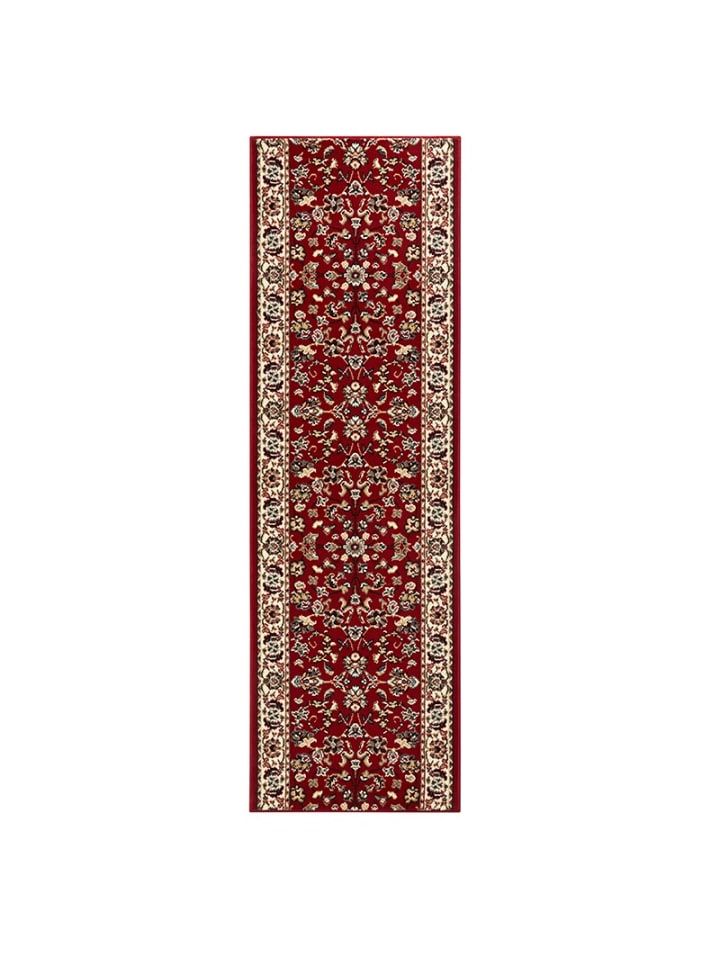 Kurzflor Teppich Läufer Vintage in Rot