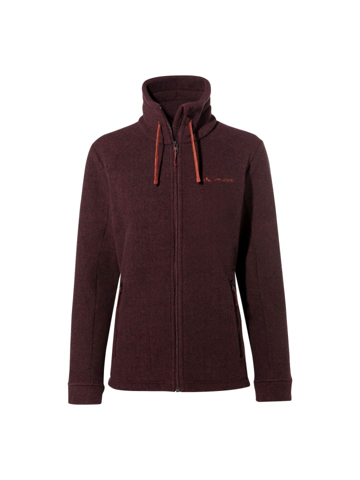 Women Skomer Winter Fleece Jacket in Weinrot