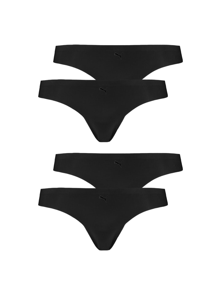 4er Pack Seamless Strings in Schwarz