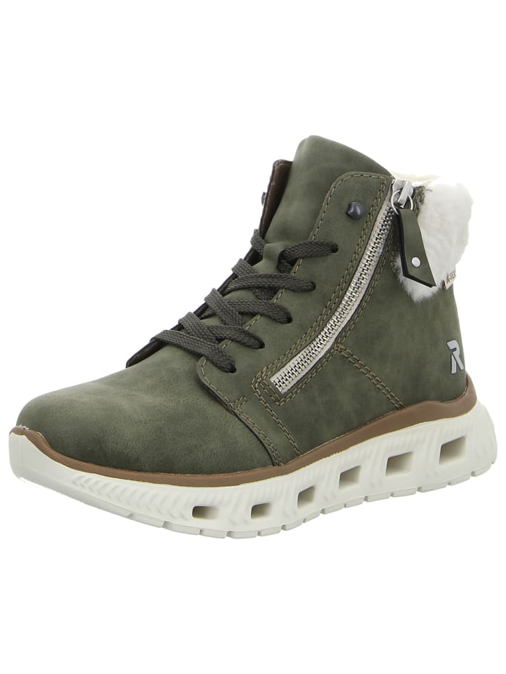 Schnürstiefelette in grün