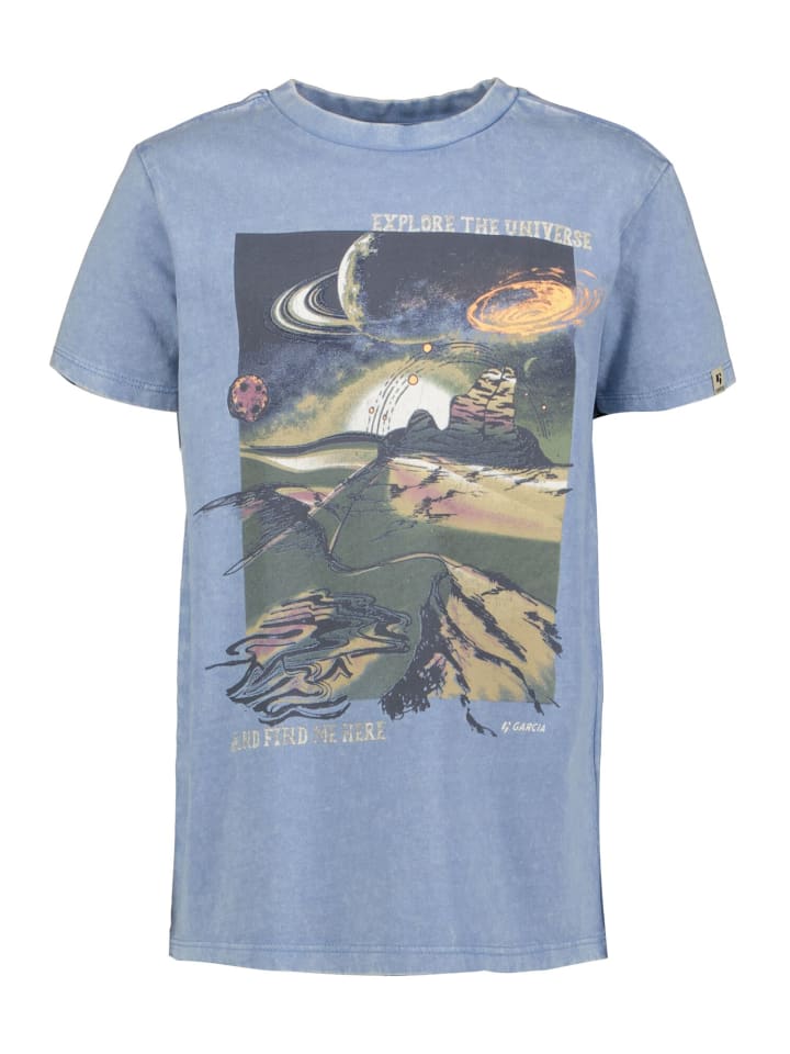 T-Shirt in canal blue