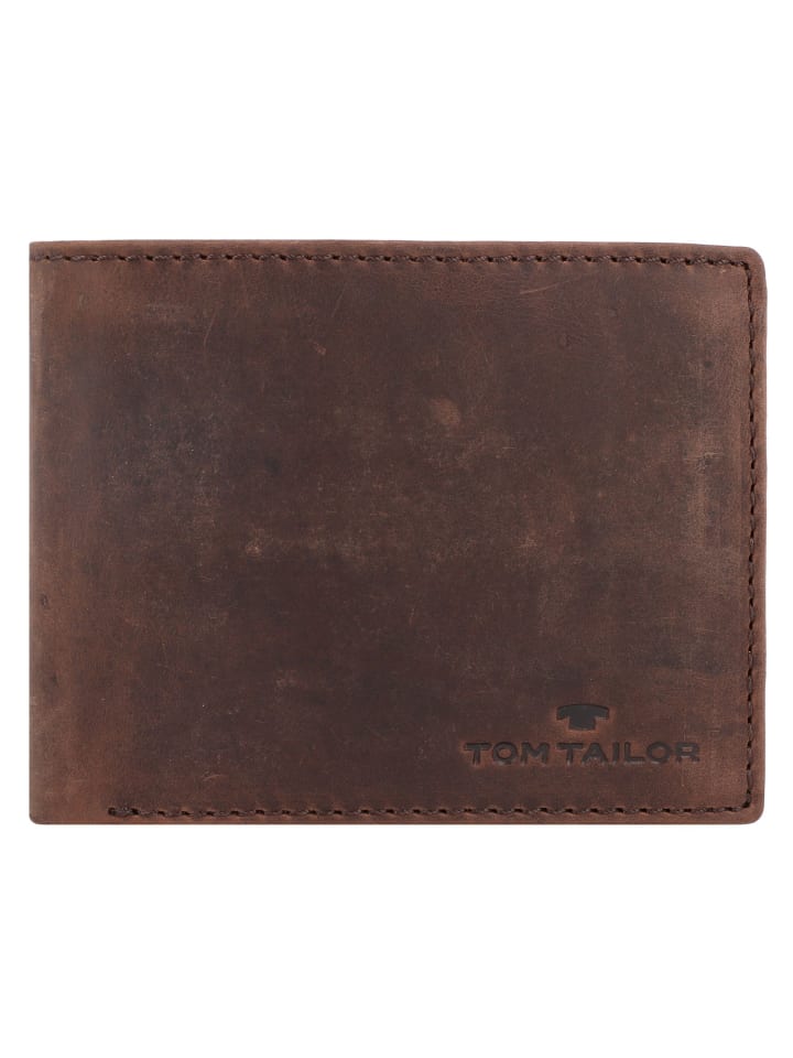 Ron Geldbörse RFID Leder 12 cm brown