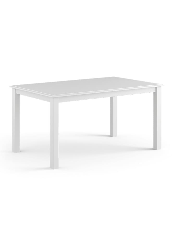 Esstisch Belluno Elegante Kiefer weiß (RAL9010) lackiert 150-197 / 93 / 75cm