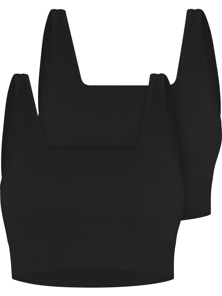 Sport-BH Doppelpack (2× Medium Support Sport-BH) in Schwarz