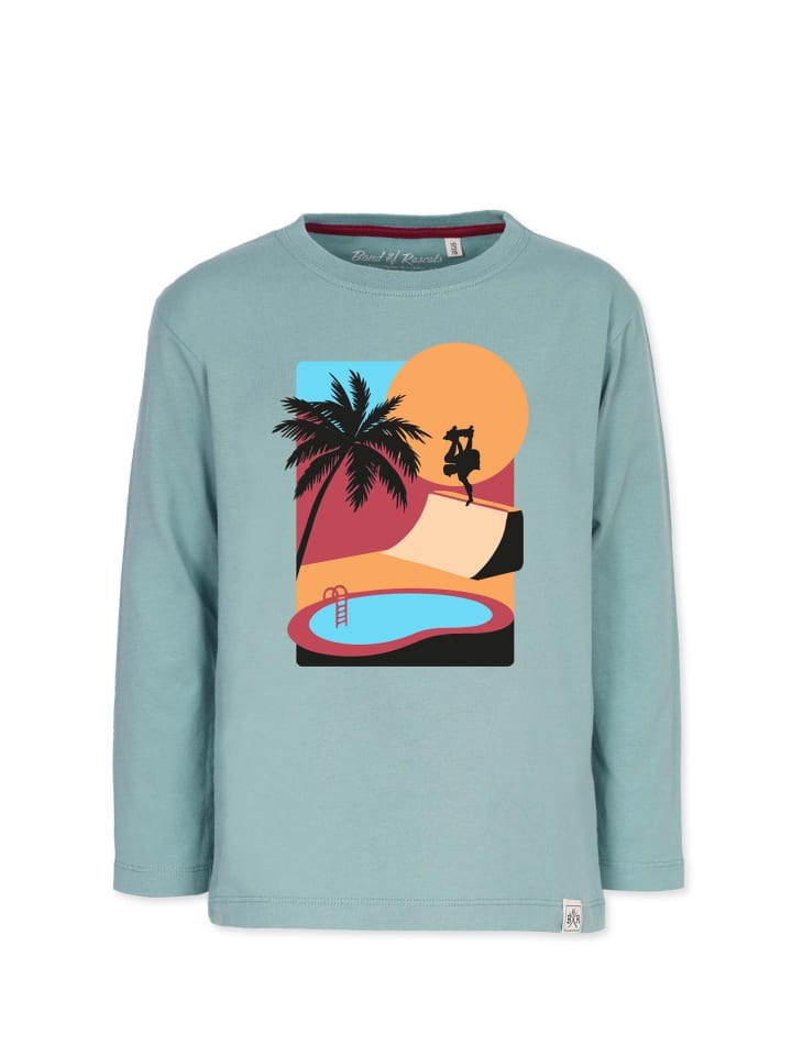 Longsleeve " Silhouette " in chinois-green