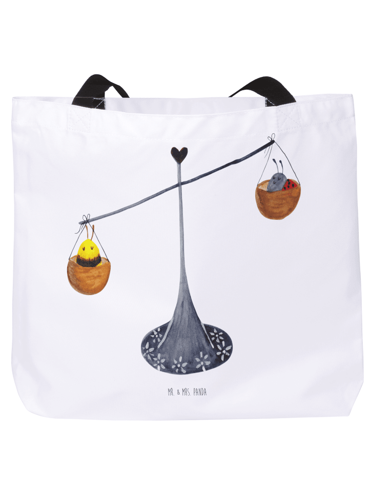 Tote Bag Sternzeichen Waage ohne Spruch in Weiß