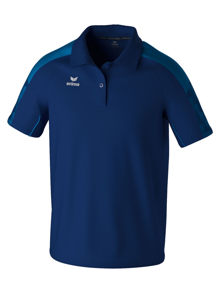 Herren Poloshirt in new navy/mykonos blue