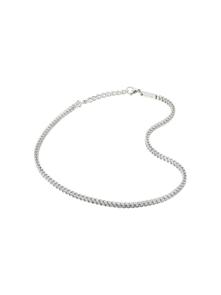 Halskette groovy silber