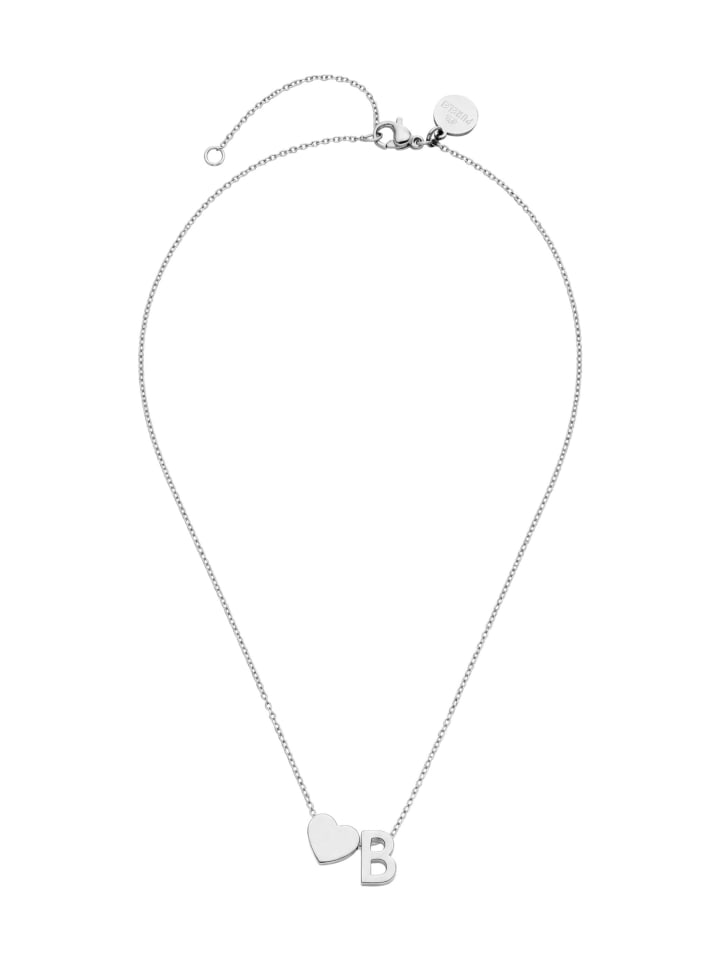 Kette Letter Heart B Silber