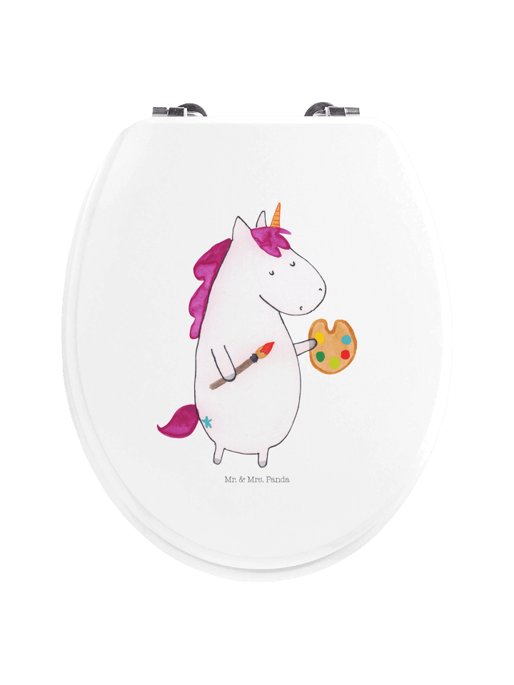 Klodeckel Einhorn Künstler ohne Spruch in Weiß