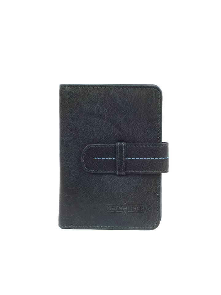 RFID Ledergeldbörse Zürich 1 in steel blue