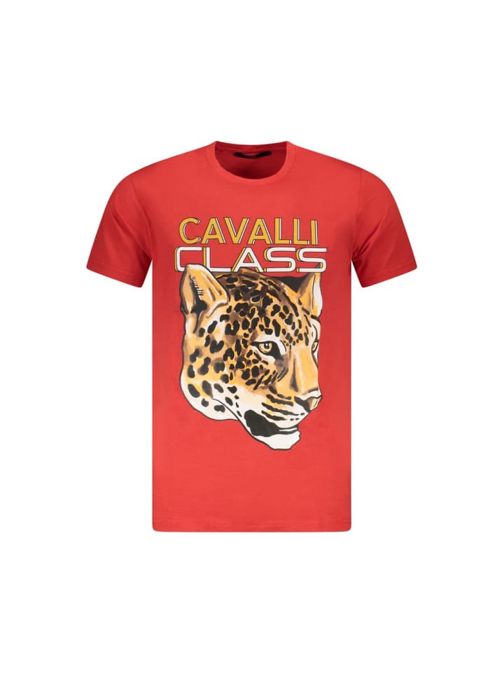 Rot Baumwolle Herren T-Shirt