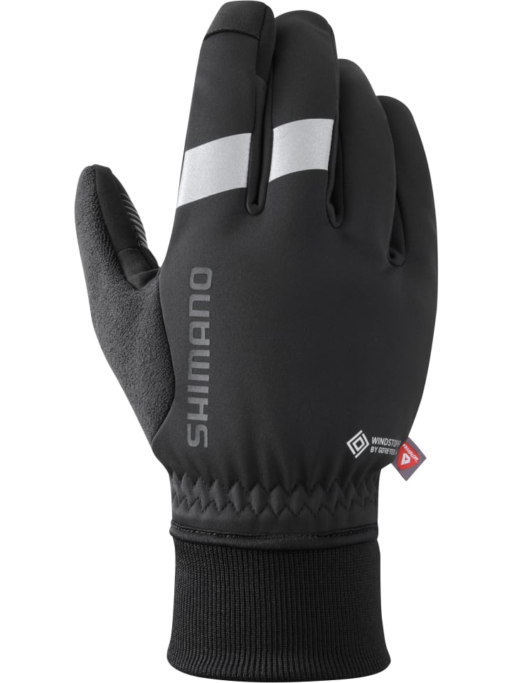 Fahrrad-Handschuhe WINDSTOPPER Primaloft in schwarz