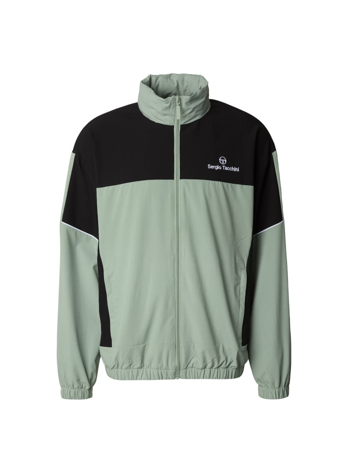 Track Jacket in black/iceberg green