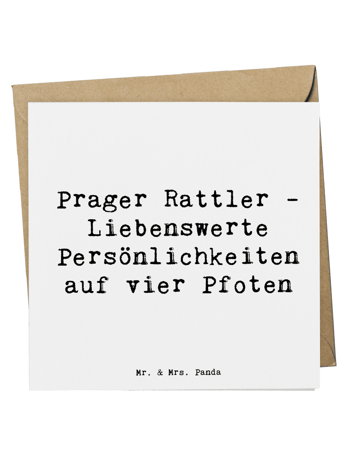 Deluxe Karte Spruch Prager Rattler mit Spruch in Weiß