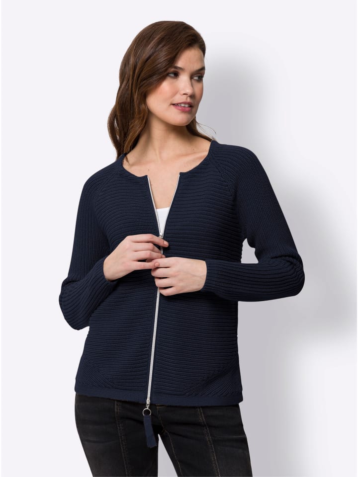 Strickjacke in marine