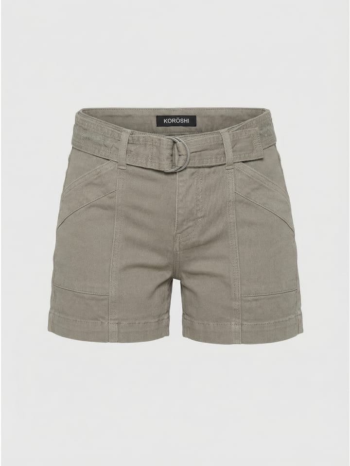 Kurzer Jeans-Farbgürtel in khaki