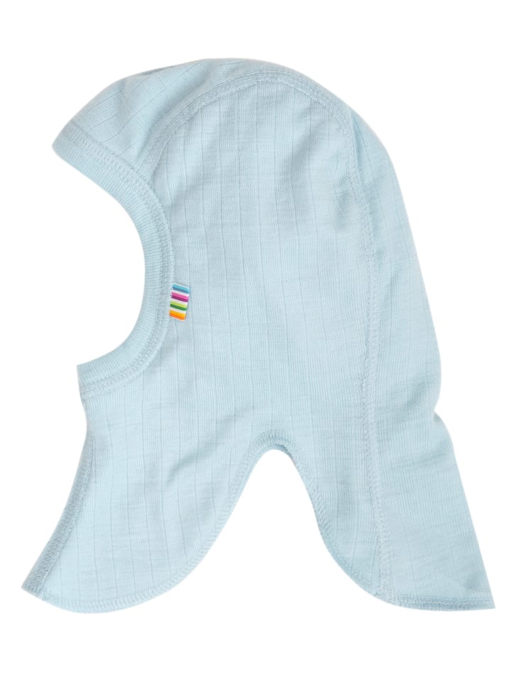 Schalmütze Balaclava Merino-Wolle in light blue